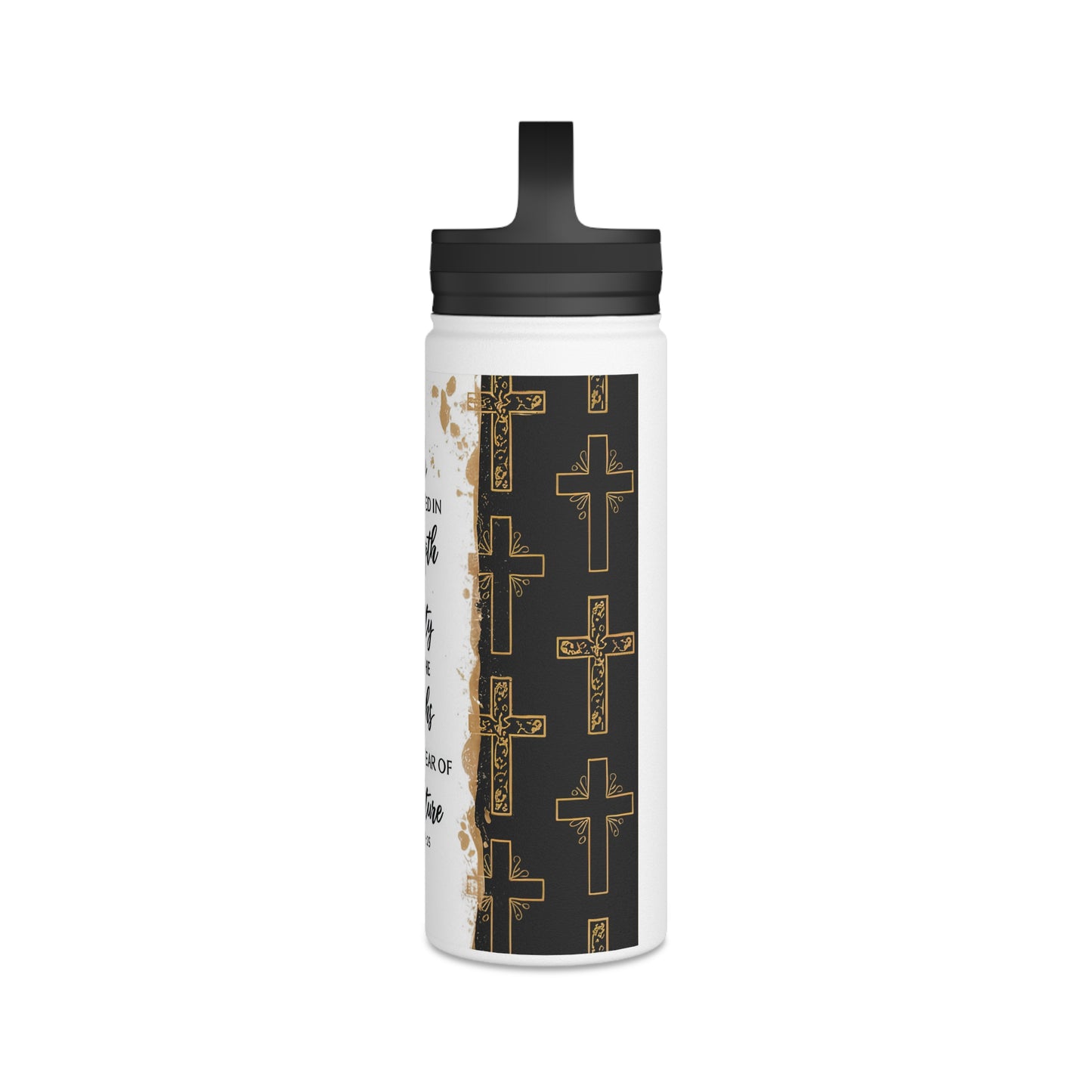 No Fear | Stainless Steel Water Bottle, Handle Lid