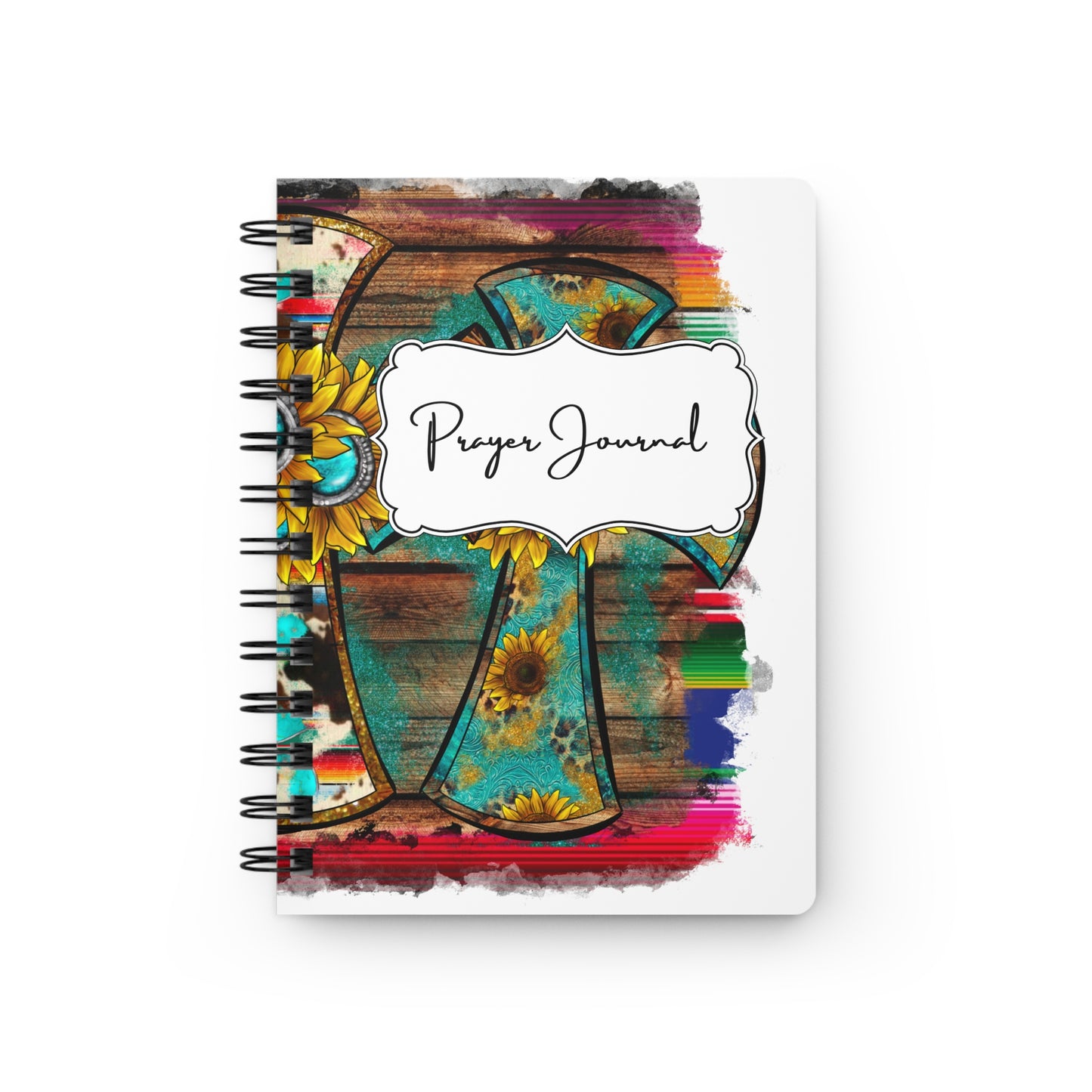 Prayer Journal-Sunflower Cross | Spiral Bound Journal