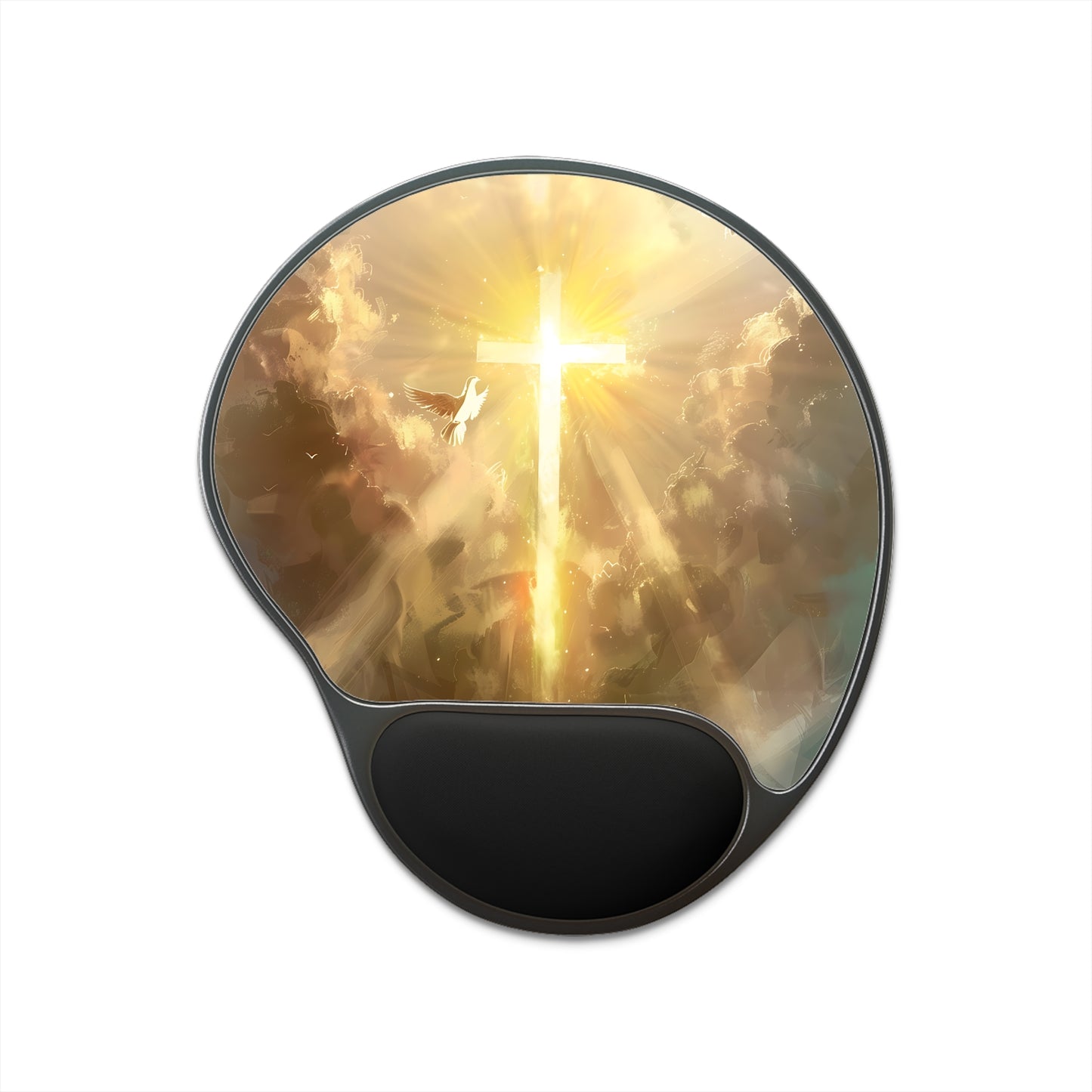 Gold Cross | Mouse Pad With Wrist Rest