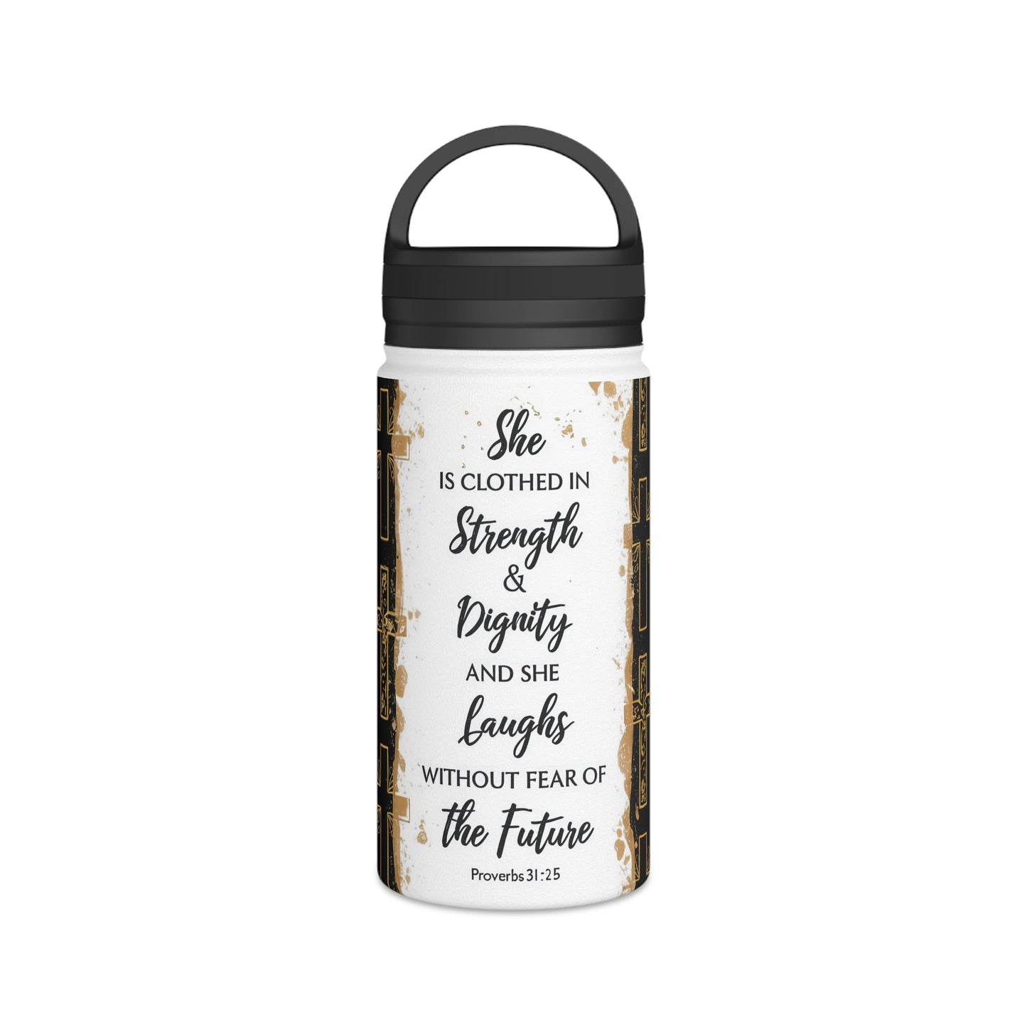 No Fear | Stainless Steel Water Bottle, Handle Lid