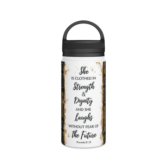 No Fear | Stainless Steel Water Bottle, Handle Lid