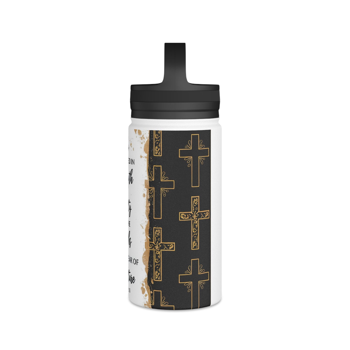 No Fear | Stainless Steel Water Bottle, Handle Lid