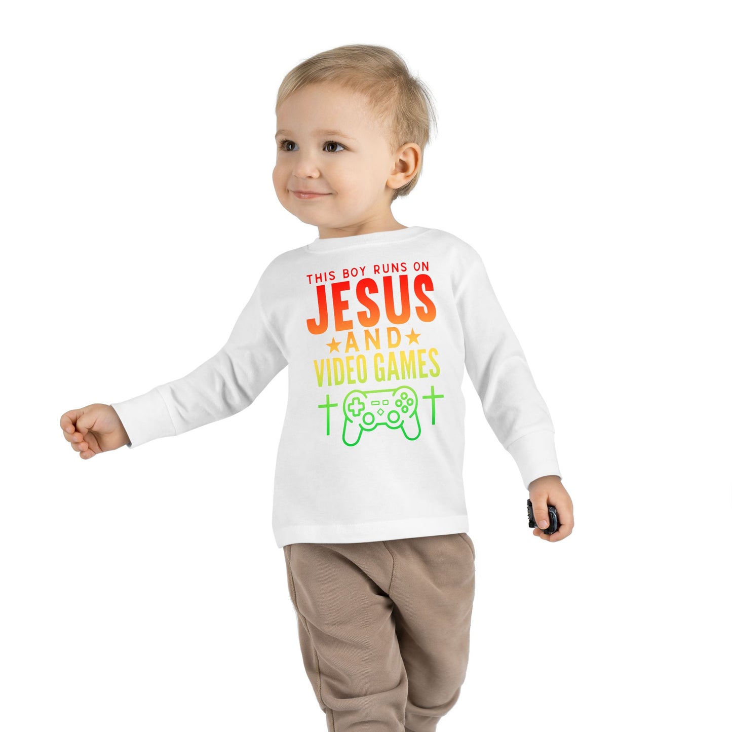 Jesus And Video Games | Toddler Long Sleeve Shirt