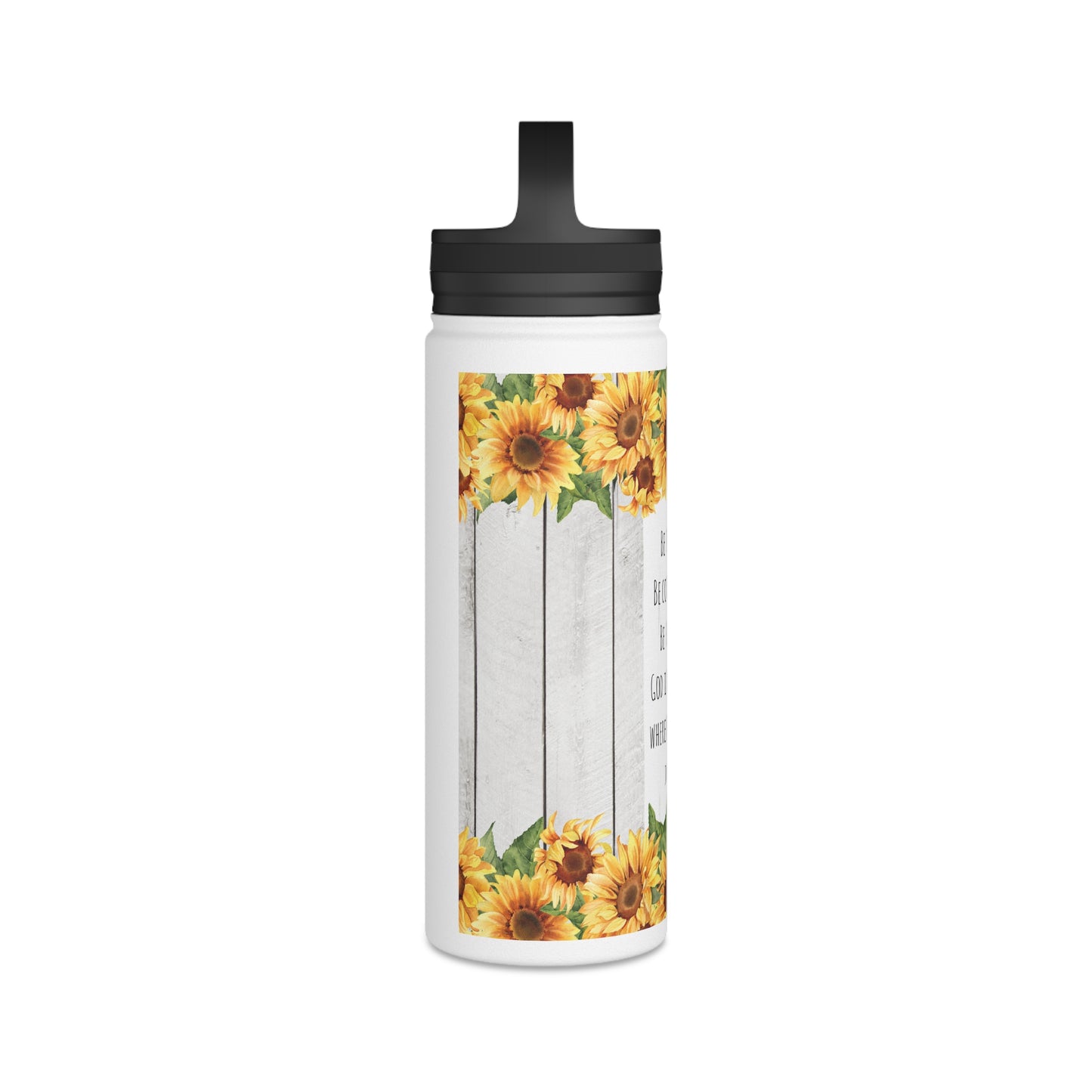 Be Strong | Stainless Steel Water Bottle, Handle Lid