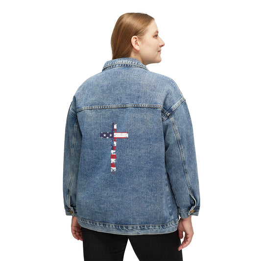 Patriotic Cross | Women's Denim Jacket