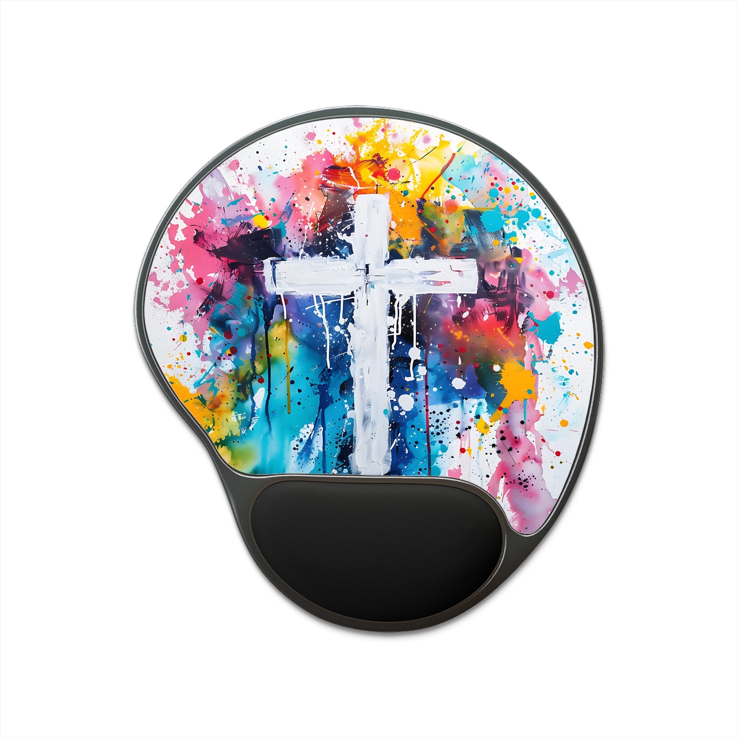 Painted Cross | Mouse Pad With Wrist Rest