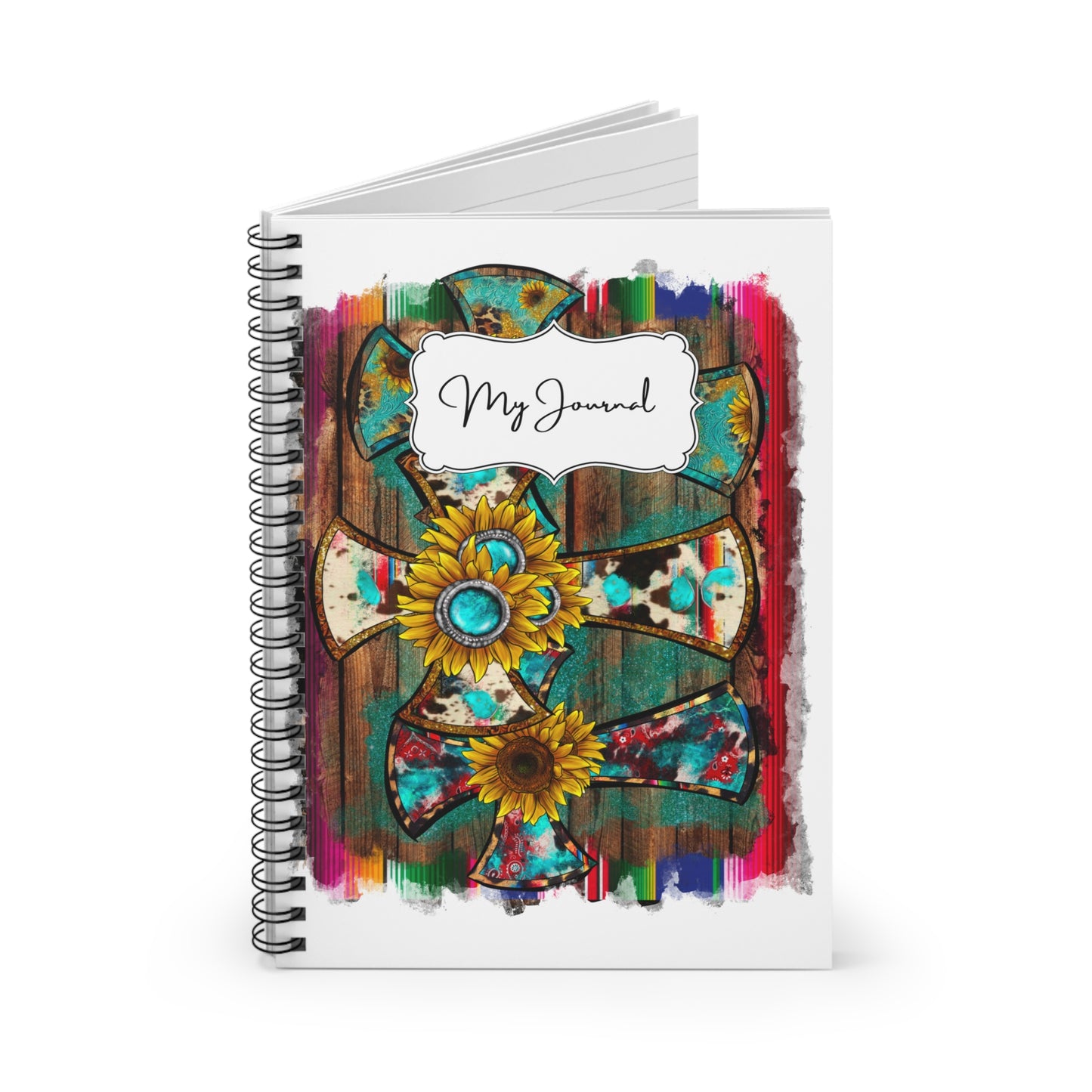 My Journal-Sunflower Cross | Spiral Notebook - Ruled Line