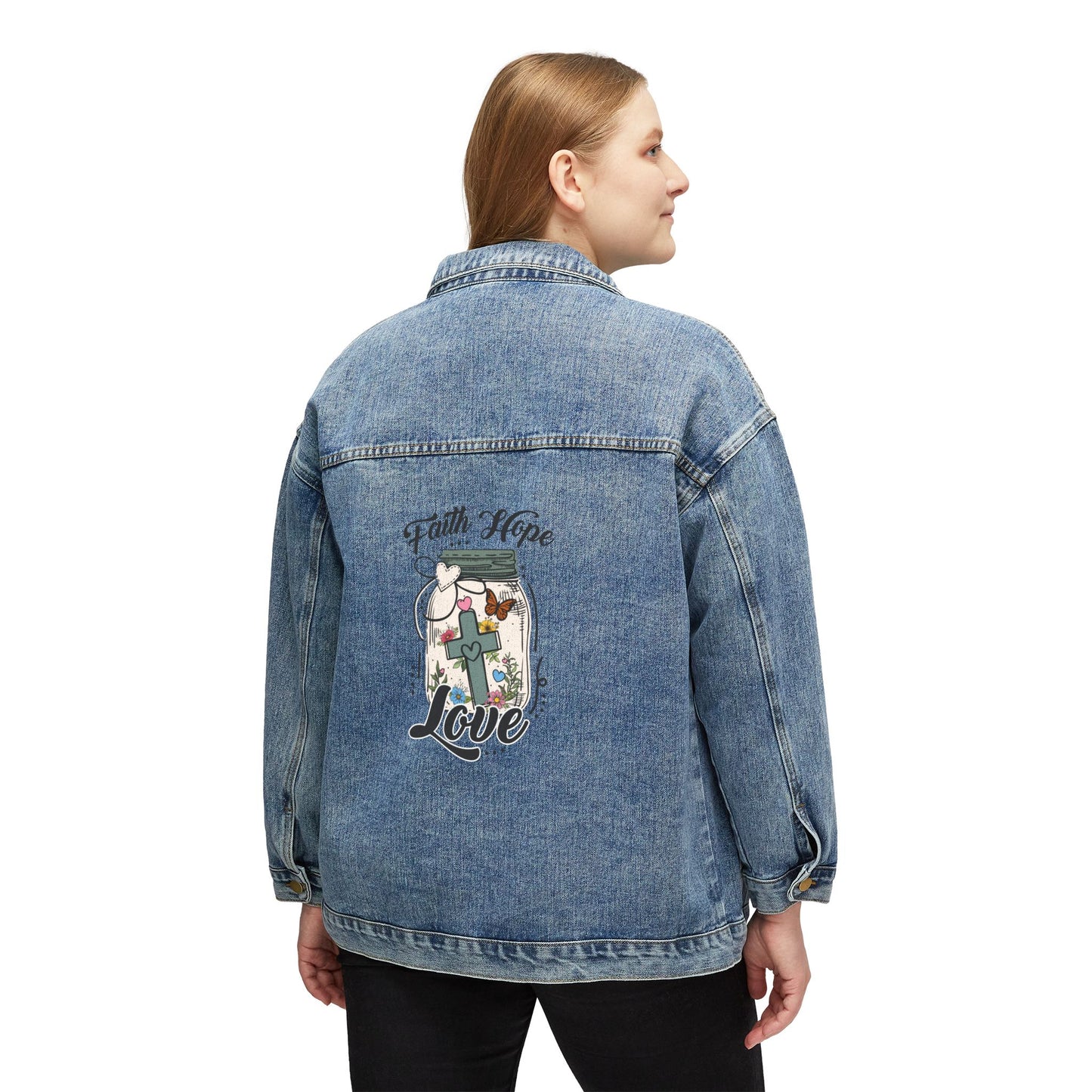 Faith Hope Love | Women's Denim Jacket