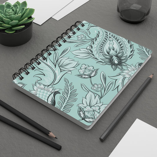 Mint Seamless Floral | Spiral Bound Journal