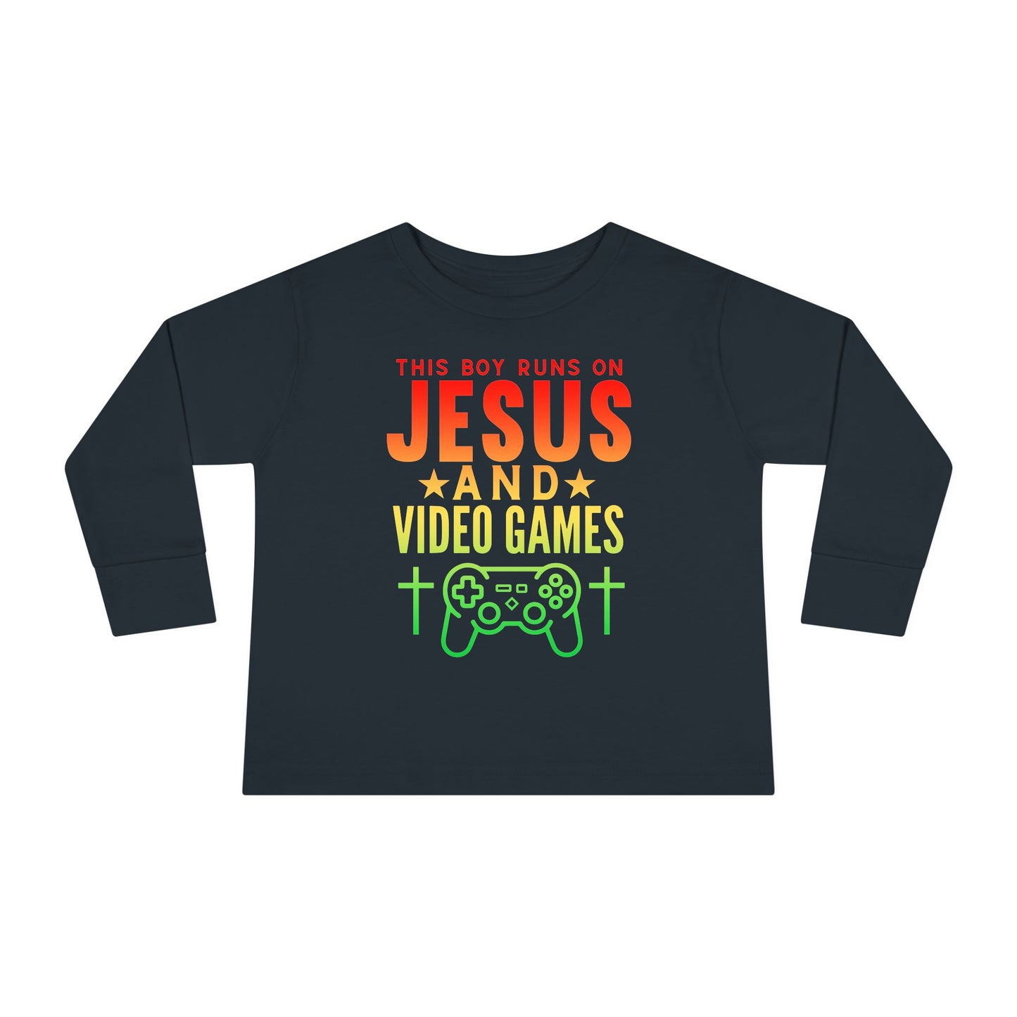 Jesus And Video Games | Toddler Long Sleeve Shirt