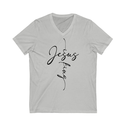 Jesus Is King | Women's Short Sleeve V-Neck