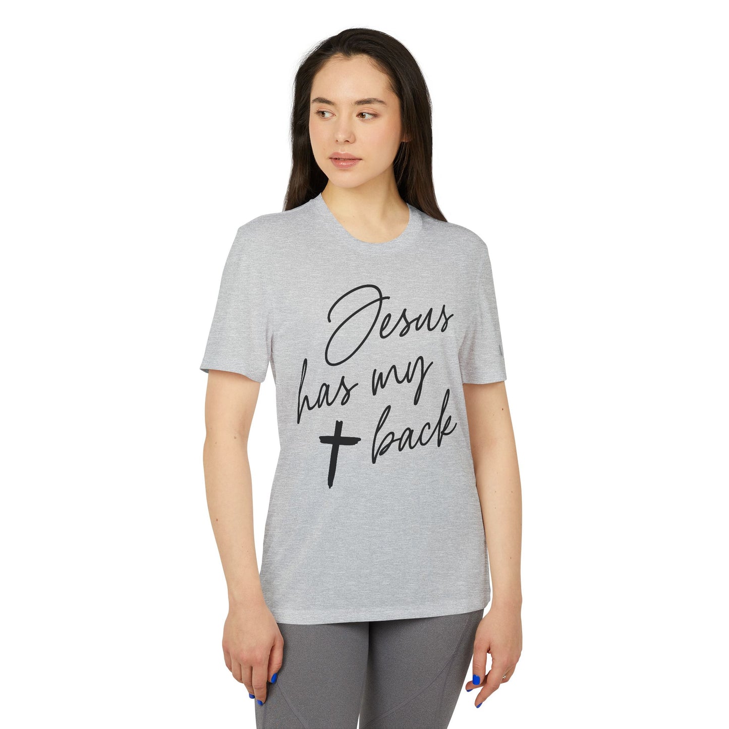 Jesus Has My Back | Women's Sport T-shirt by adidas®