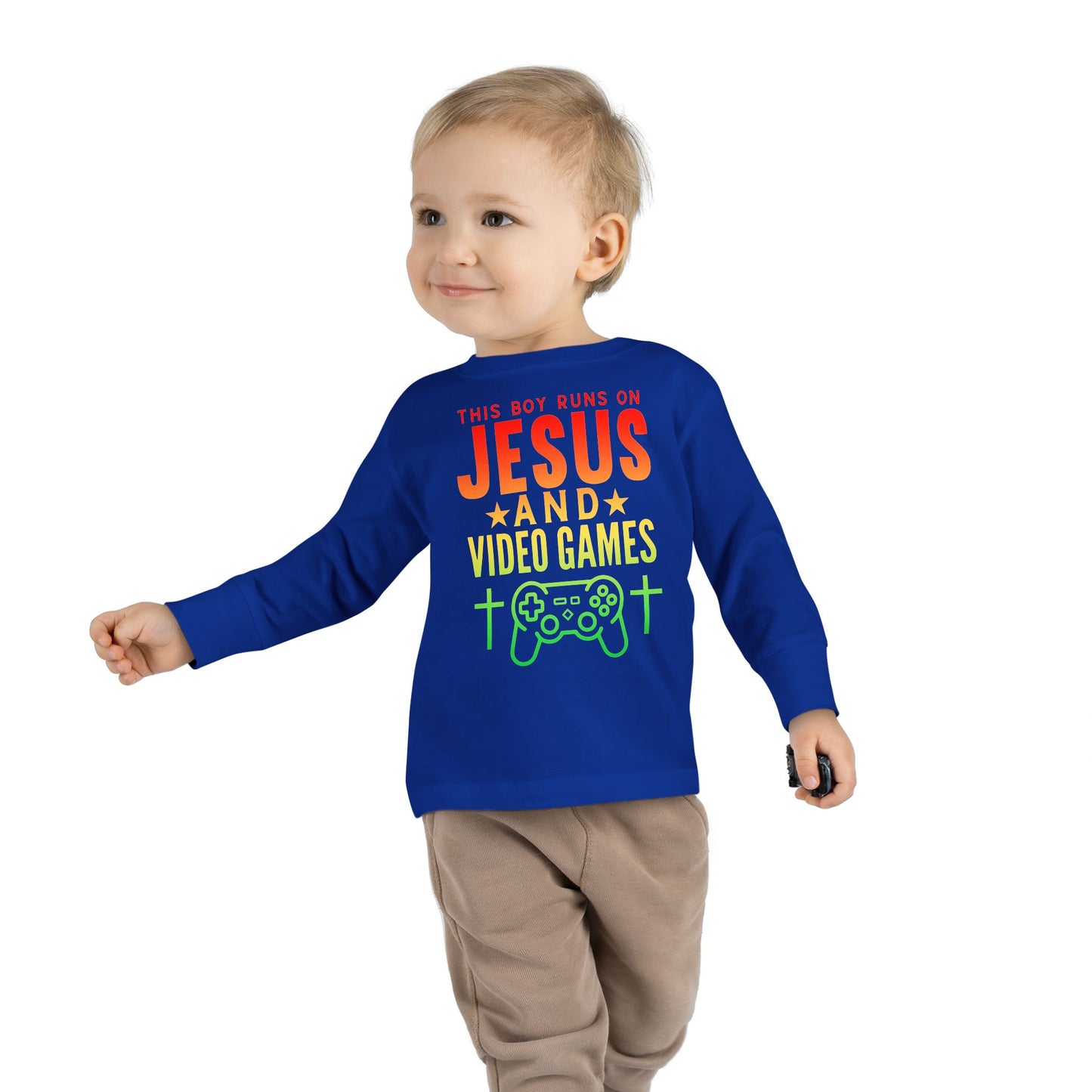 Jesus And Video Games | Toddler Long Sleeve Shirt