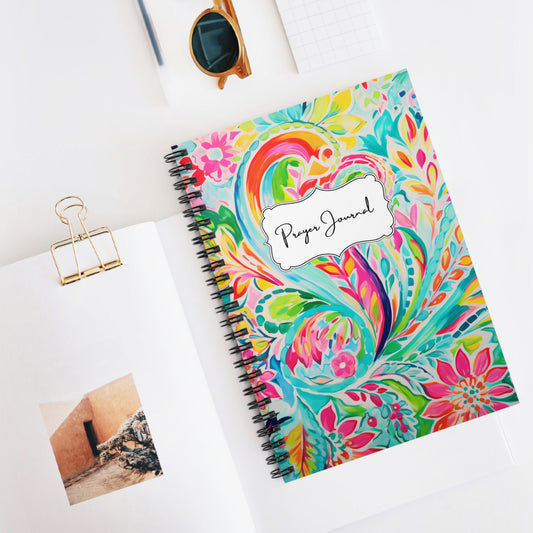 Prayer Journal-Floral | Spiral Notebook - Ruled Line