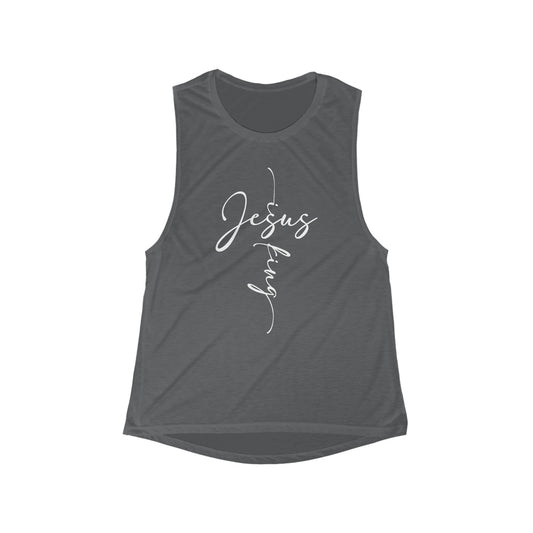 Jesus Is King | Women's Scoop Muscle Tank