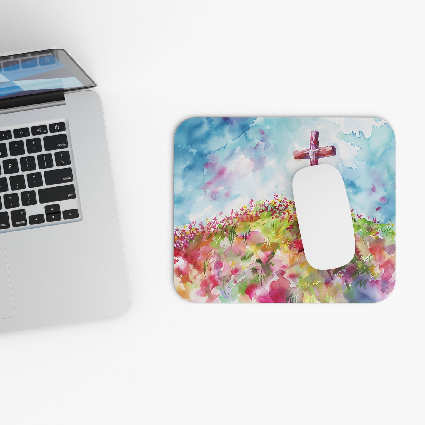 Watercolor Cross | Mouse Pad (Rectangle)