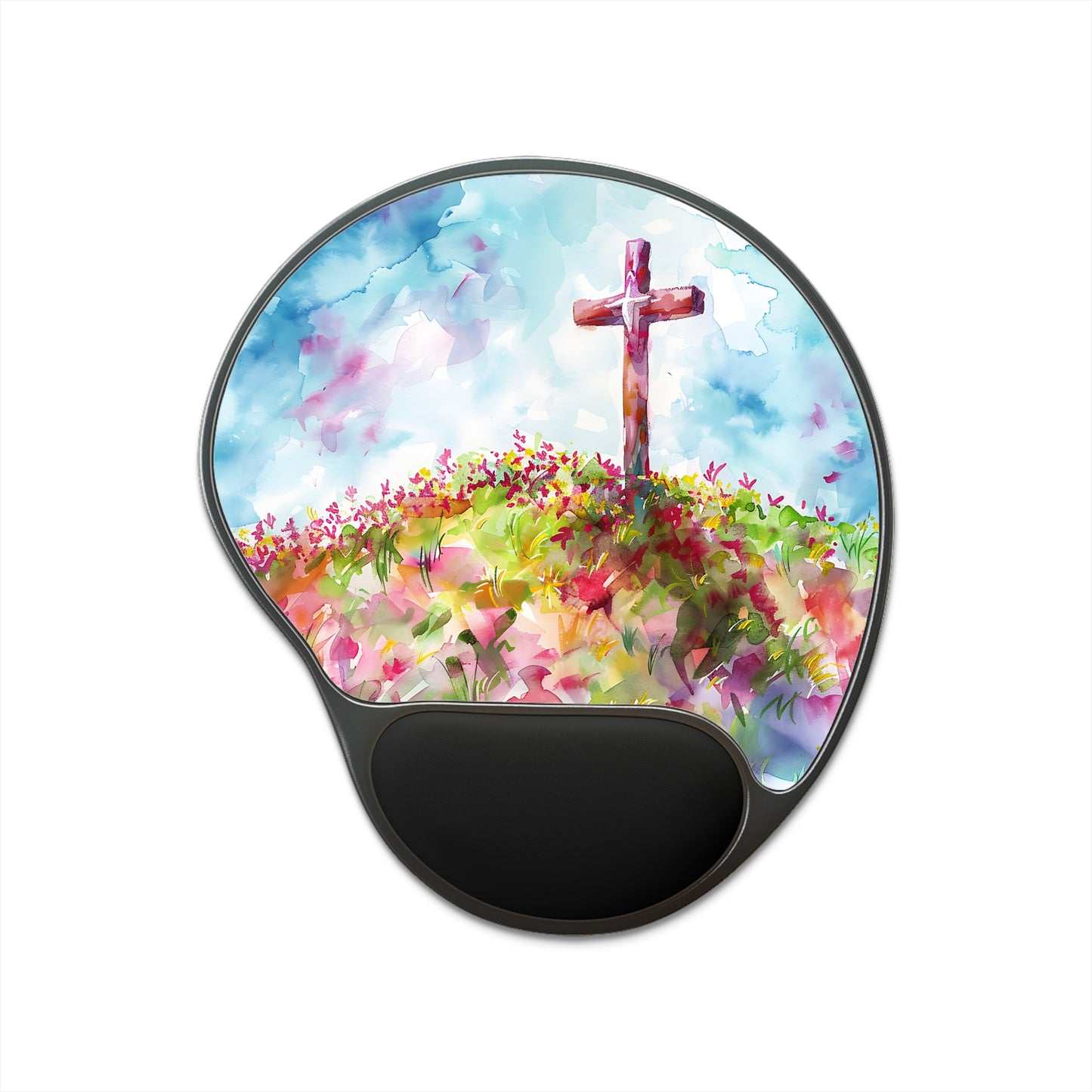 Watercolor Cross | Mouse Pad With Wrist Rest