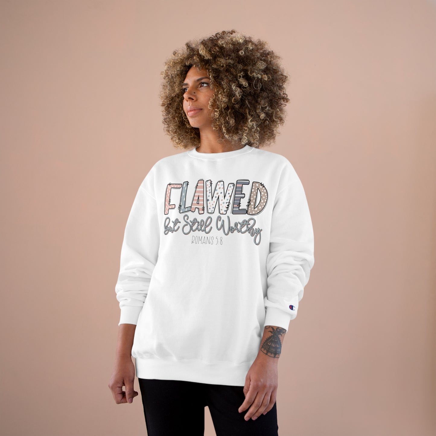 Flawed But Still Worthy | Women's Sweatshirt by Champion®