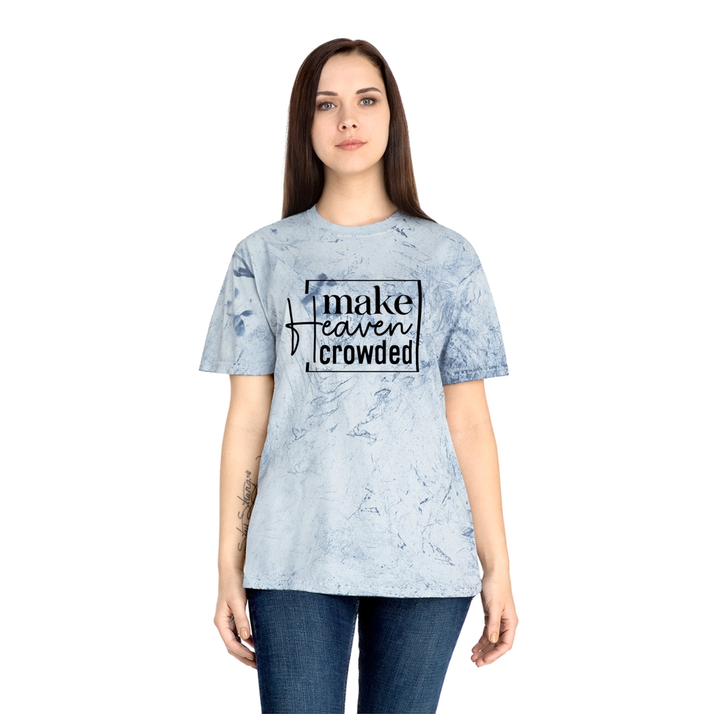 Make Heaven Crowded T-shirt, Christian T-Shirt l Color Blast Unisex