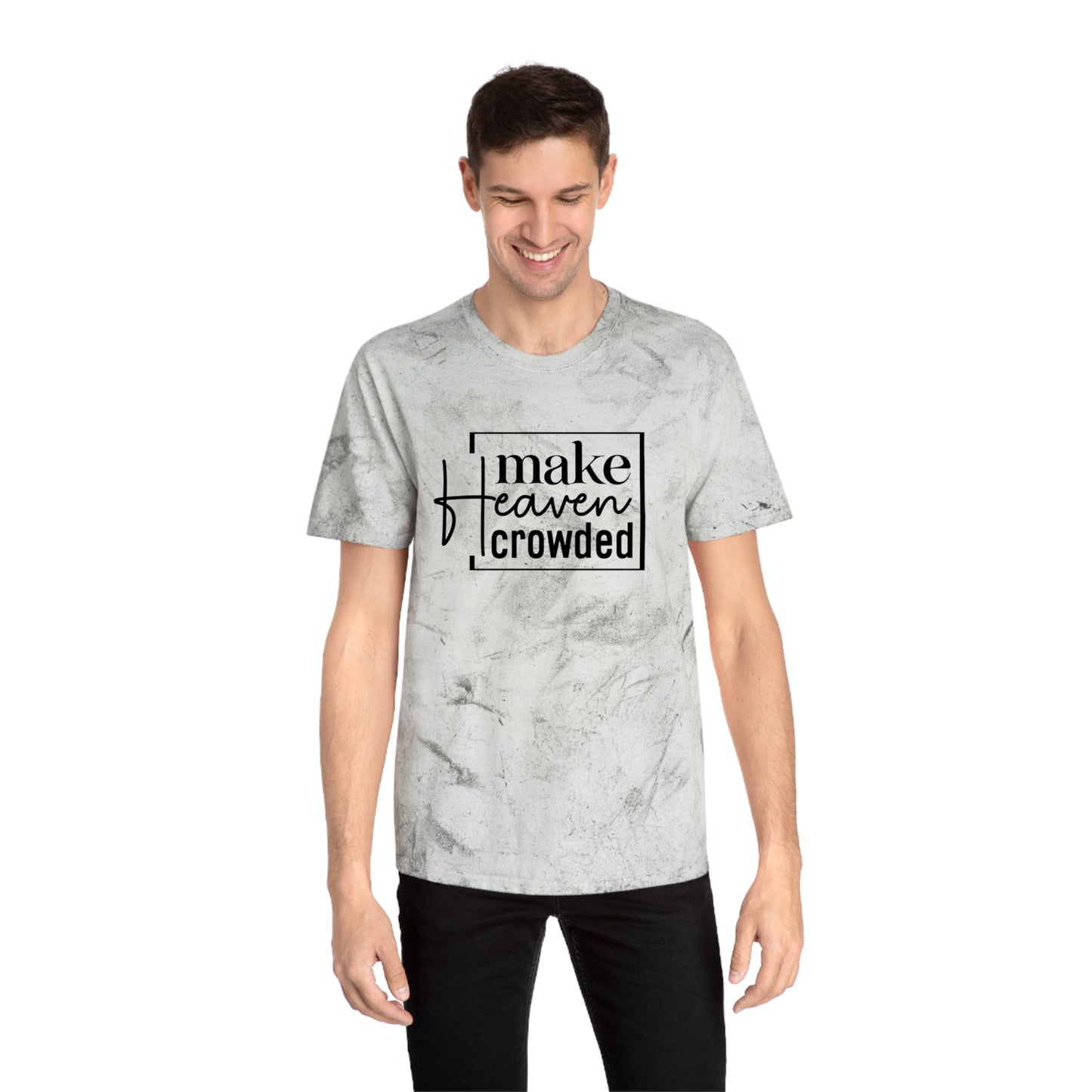 Make Heaven Crowded T-shirt, Christian T-Shirt l Color Blast Unisex