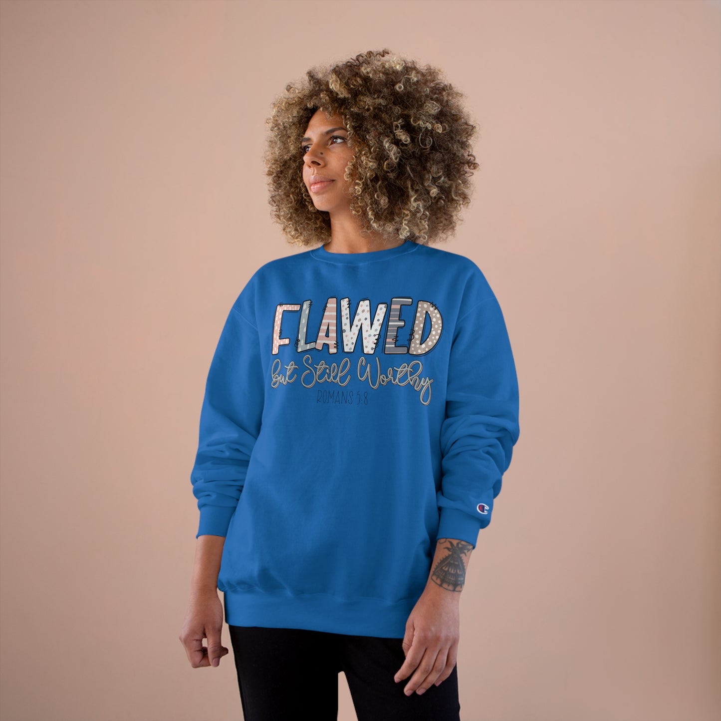 Flawed But Still Worthy | Women's Sweatshirt by Champion®