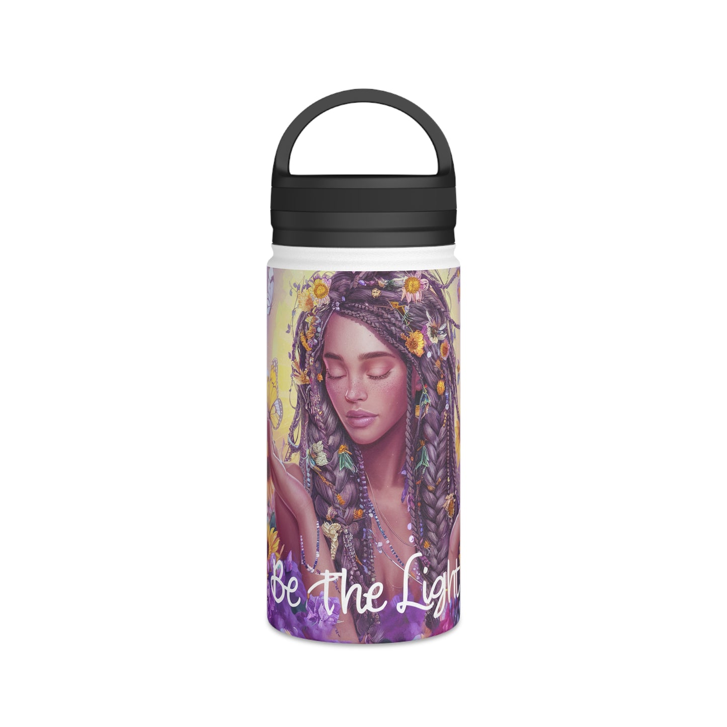 Be the Light | Stainless Steel Water Bottle, Handle Lid