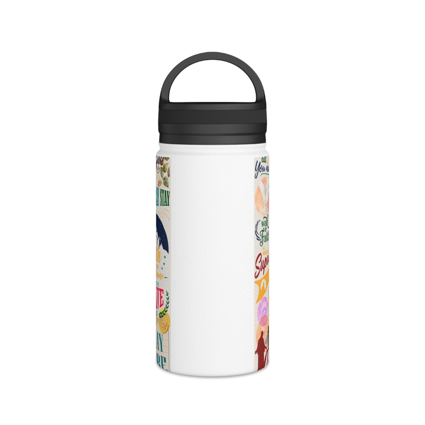 Faith Collage | Stainless Steel Water Bottle, Handle Lid