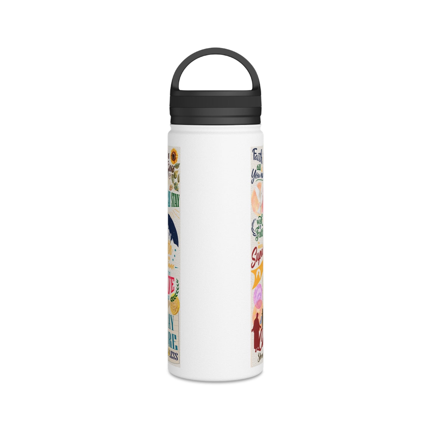 Faith Collage | Stainless Steel Water Bottle, Handle Lid