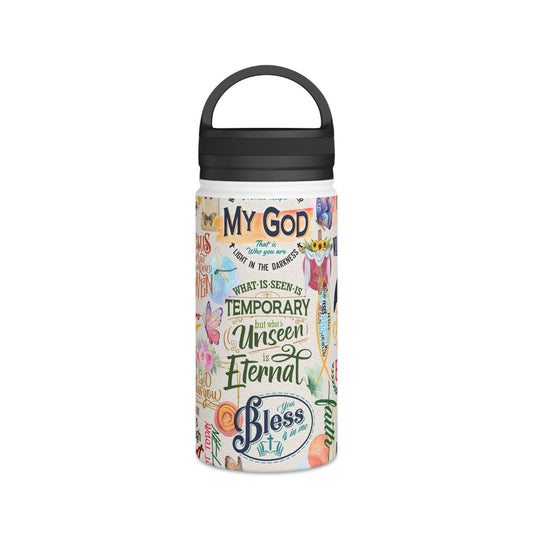 Faith Collage | Stainless Steel Water Bottle, Handle Lid