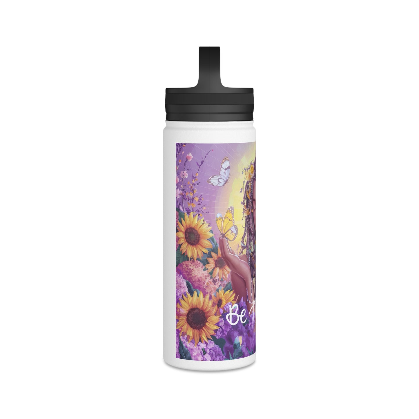 Be the Light | Stainless Steel Water Bottle, Handle Lid