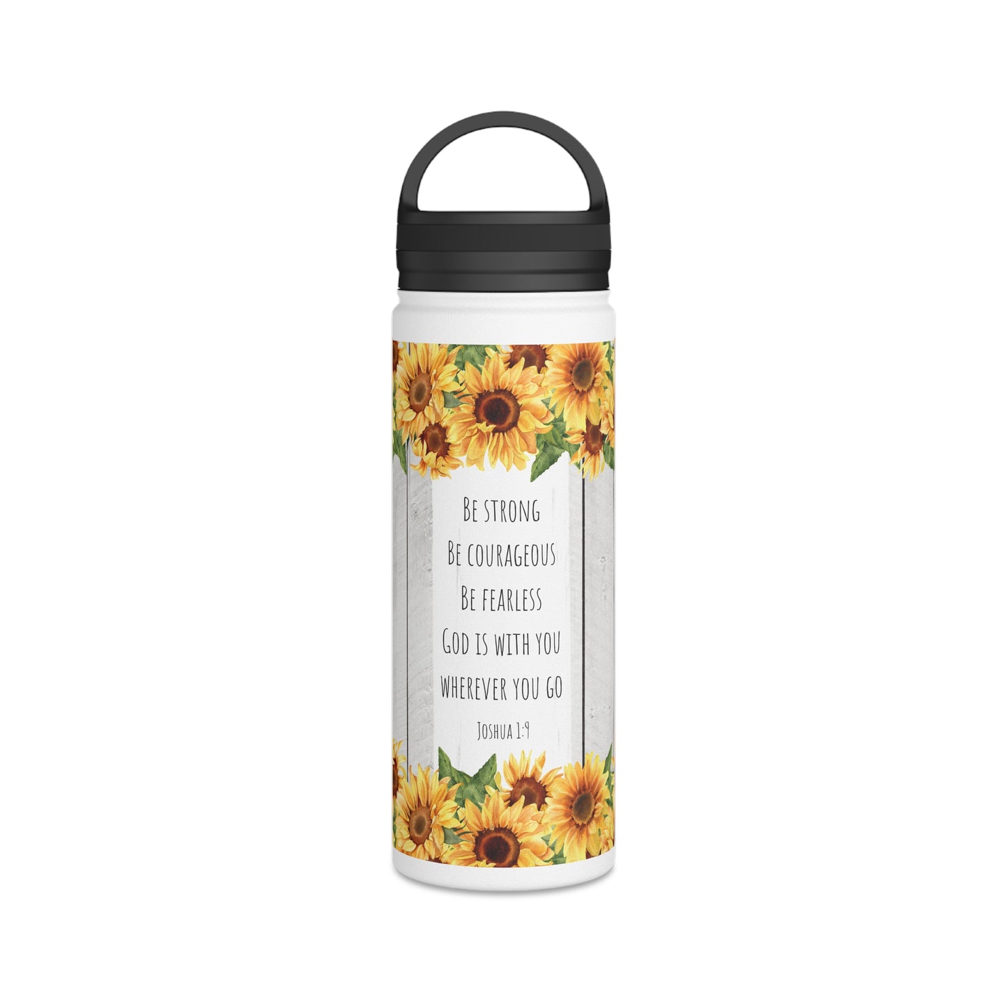 Be Strong | Stainless Steel Water Bottle, Handle Lid