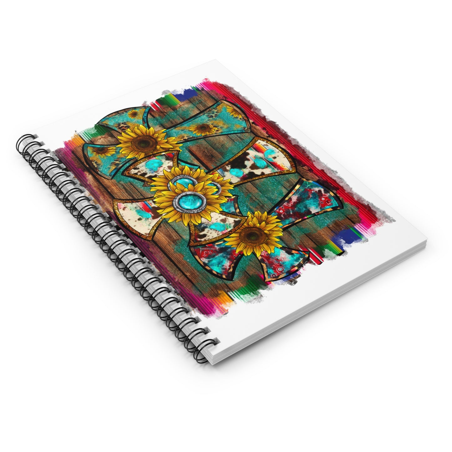 Sunflower Cross | Spiral Notebook - Ruled Line