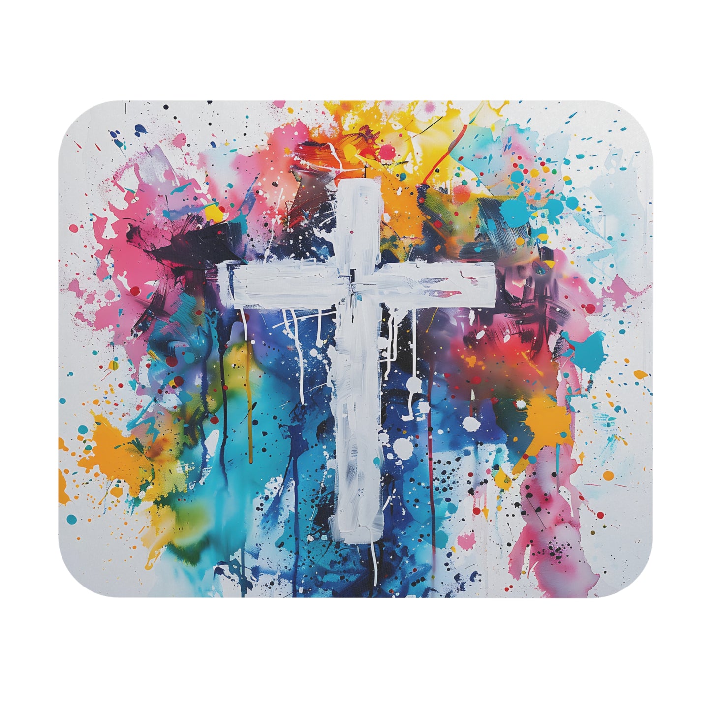 Painted Cross | Mouse Pad (Rectangle)