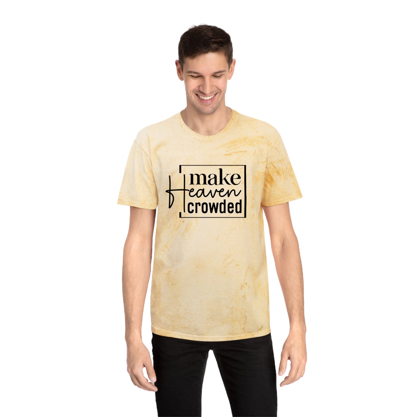 Make Heaven Crowded T-shirt, Christian T-Shirt l Color Blast Unisex