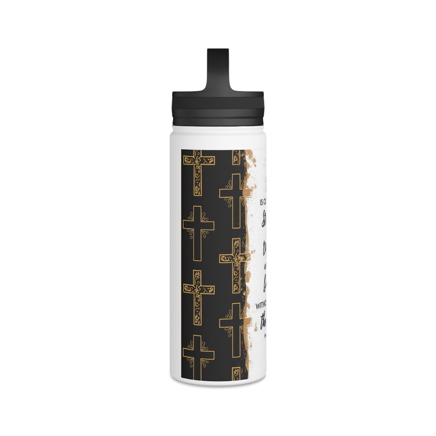 No Fear | Stainless Steel Water Bottle, Handle Lid