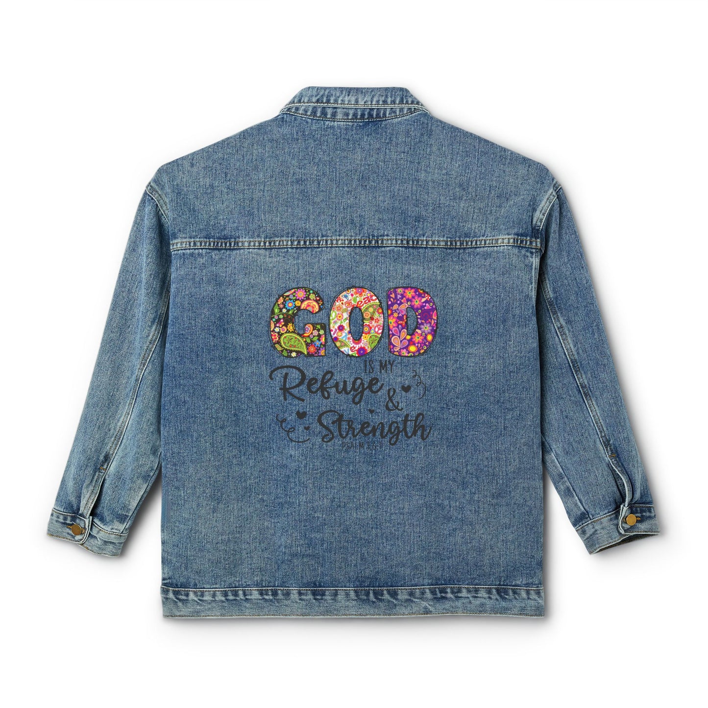 God Is My Refuge | Women's Denim Jacket