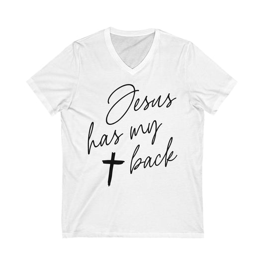 Jesus Has My Back | Women's Short Sleeve V-Neck