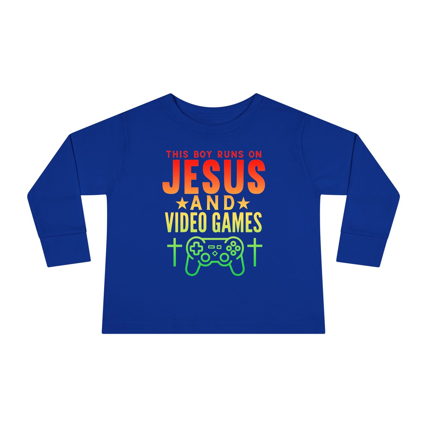 Jesus And Video Games | Toddler Long Sleeve Shirt