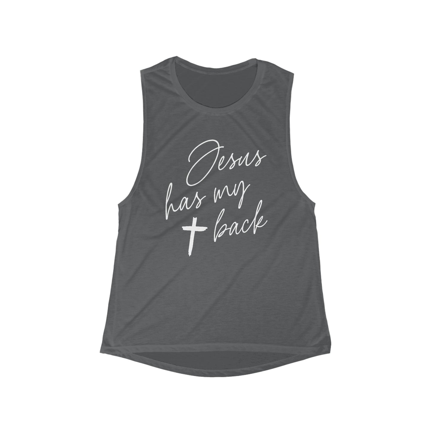 Jesus Has My Back | Women's Scoop Muscle Tank