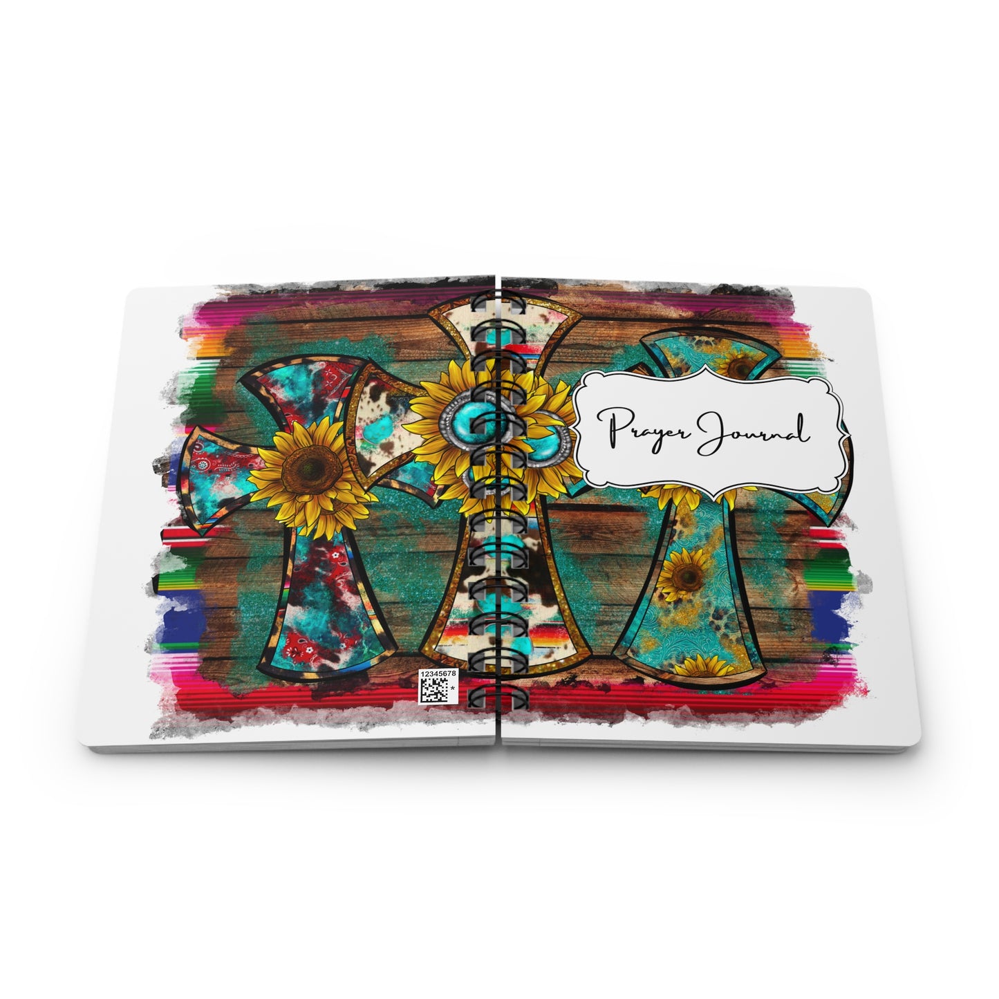 Prayer Journal-Sunflower Cross | Spiral Bound Journal