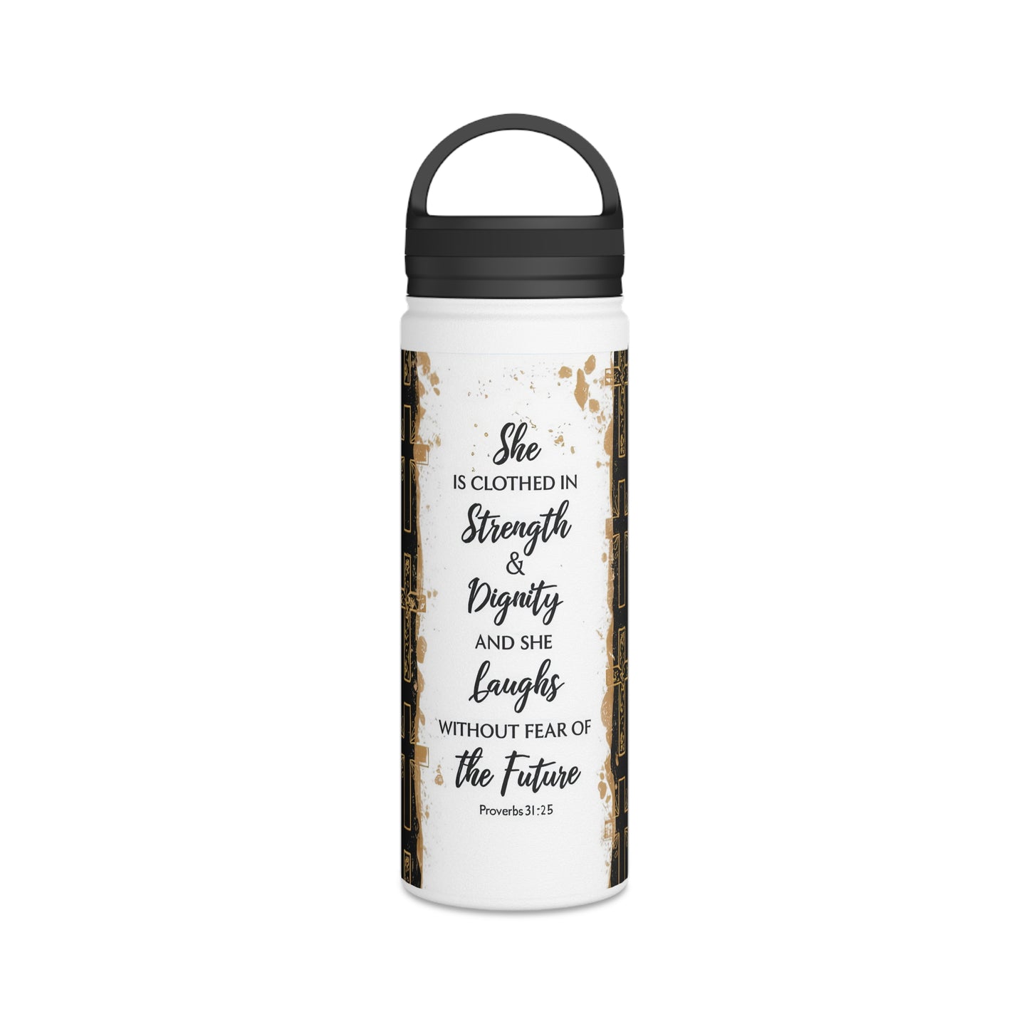 No Fear | Stainless Steel Water Bottle, Handle Lid