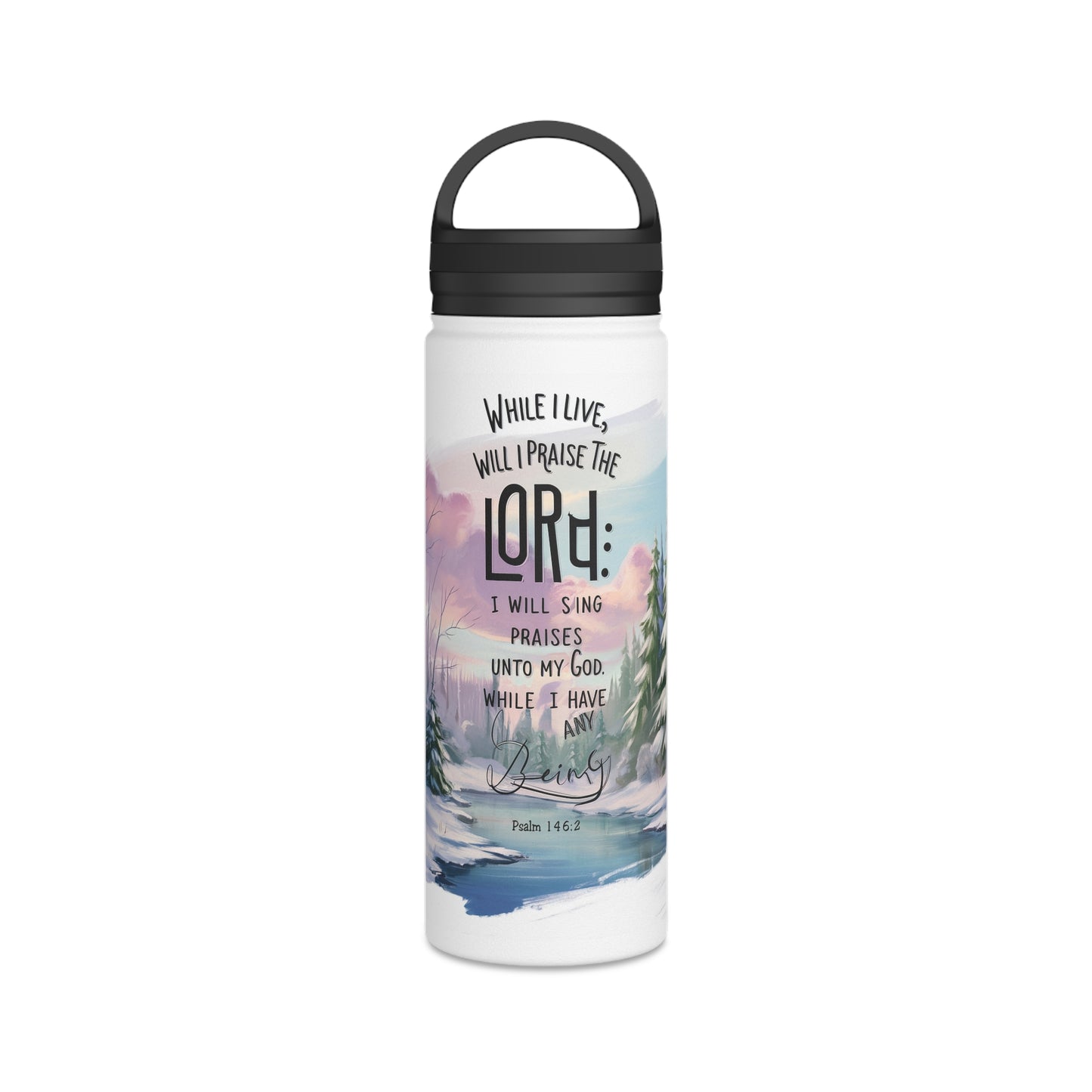 I Will Sing Praises | Stainless Steel Water Bottle, Handle Lid