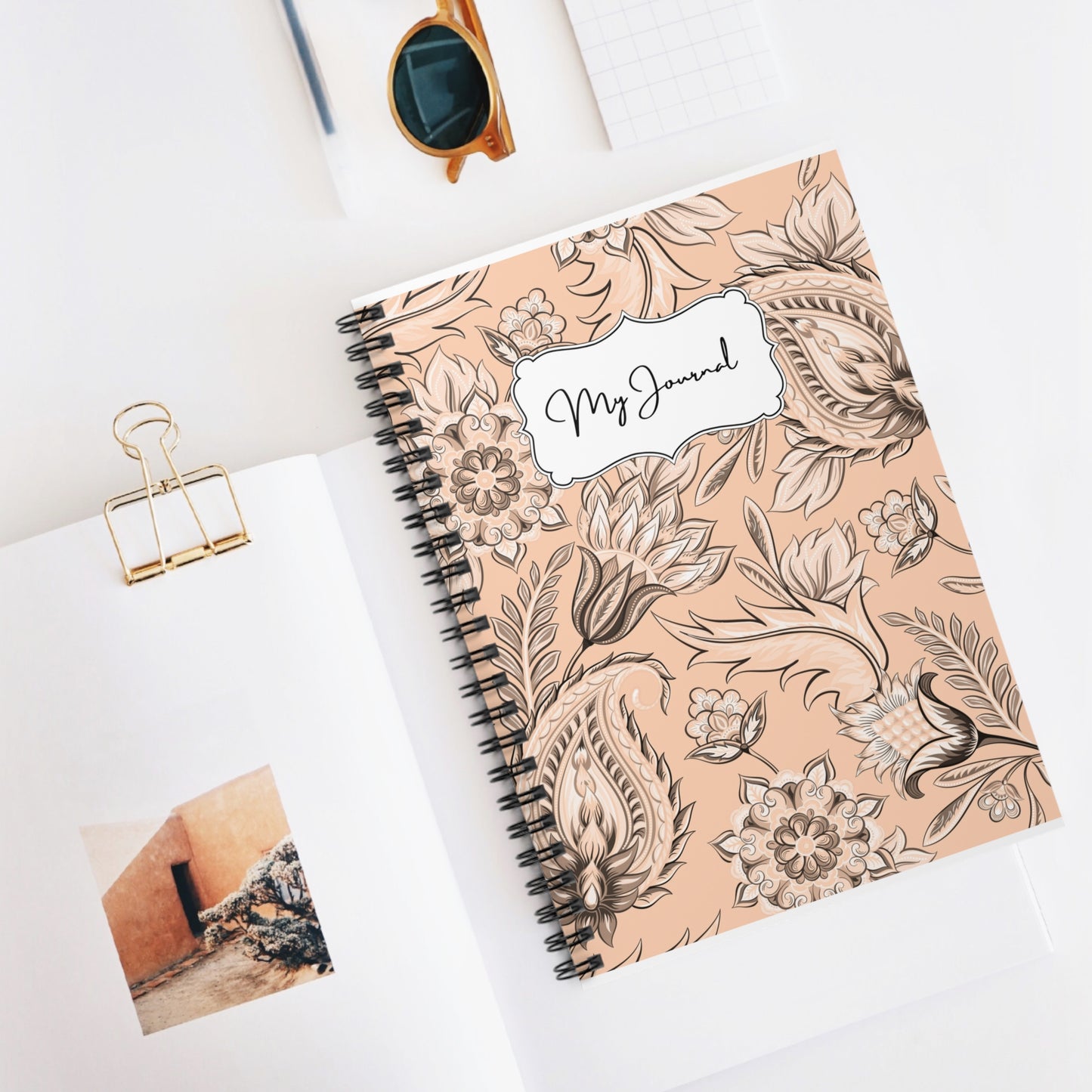 My Journal-Peach | Spiral Notebook - Ruled Line