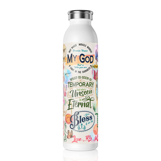 Faith Collage | Slim Water Bottle