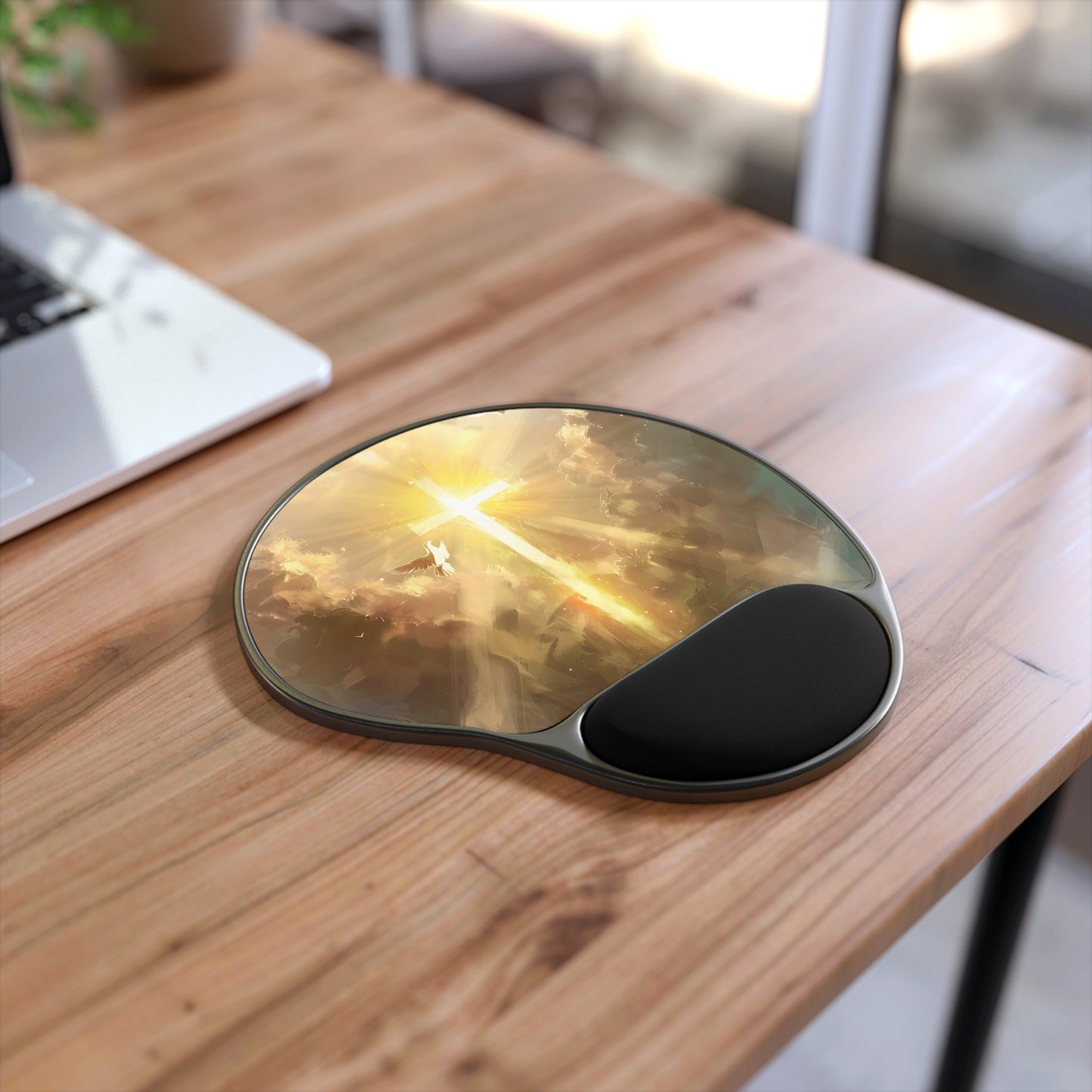 Gold Cross | Mouse Pad With Wrist Rest