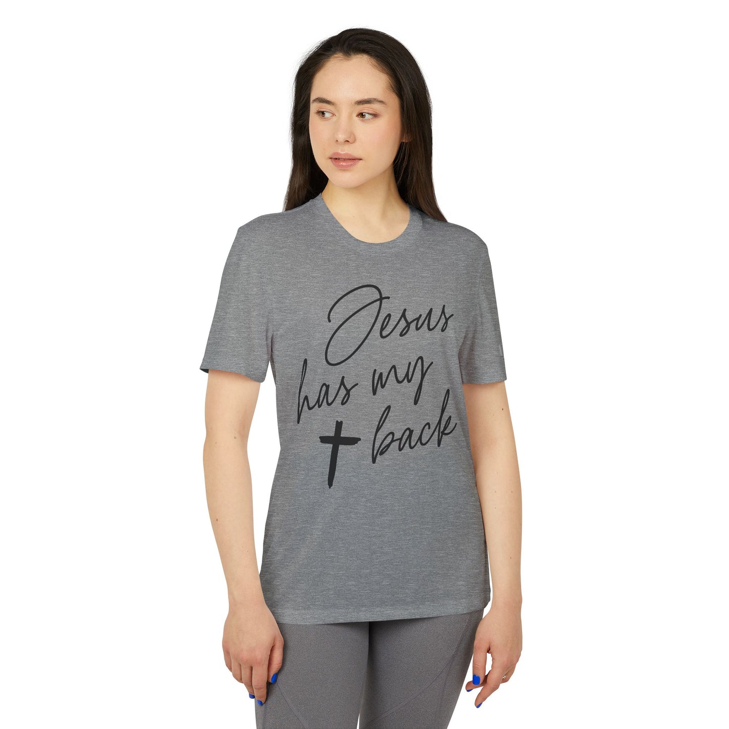 Jesus Has My Back | Women's Sport T-shirt by adidas®