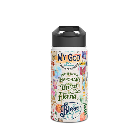 Faith Collage | Stainless Steel Water Bottle, Standard Lid