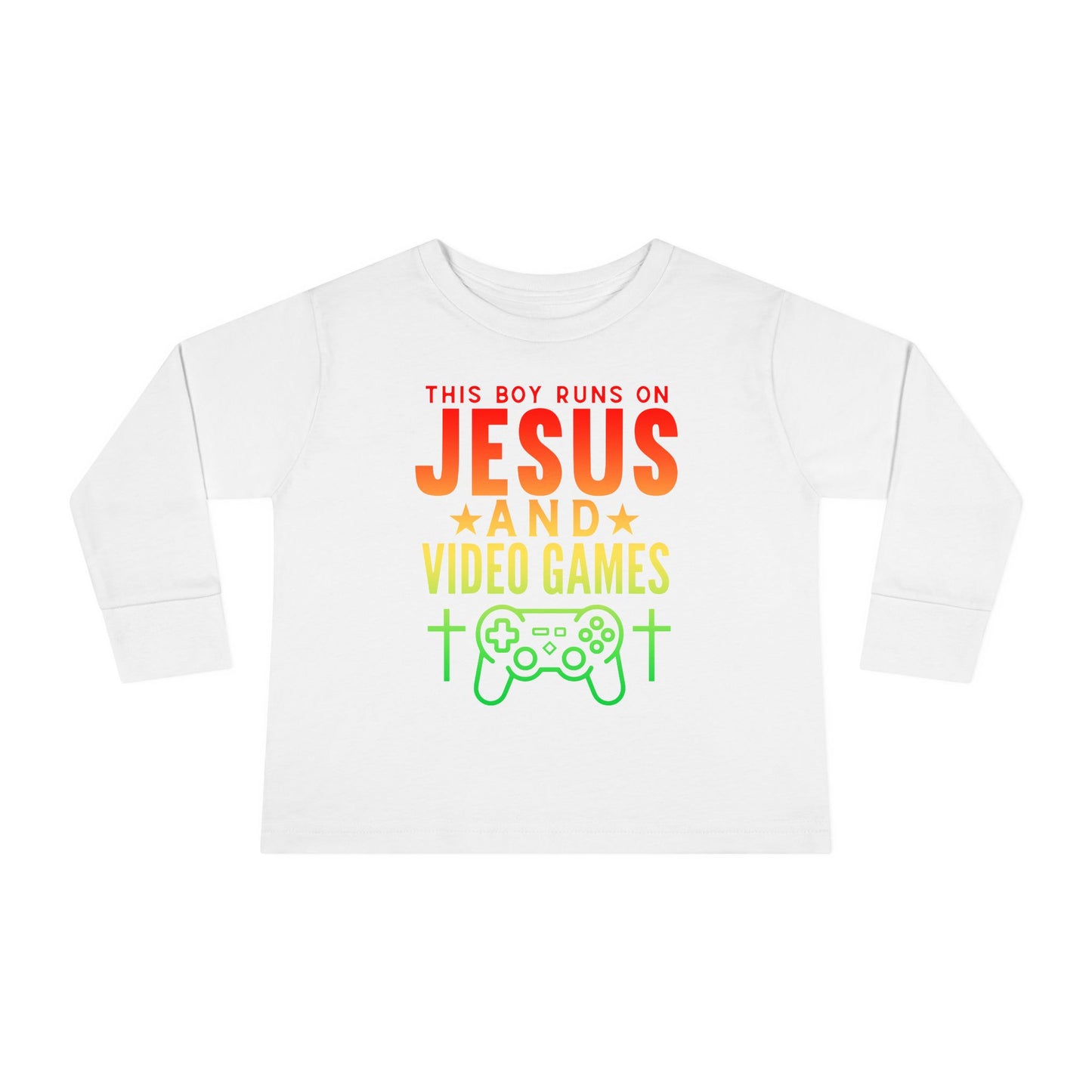 Jesus And Video Games | Toddler Long Sleeve Shirt