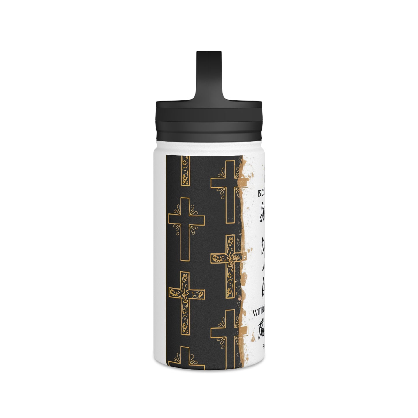 No Fear | Stainless Steel Water Bottle, Handle Lid