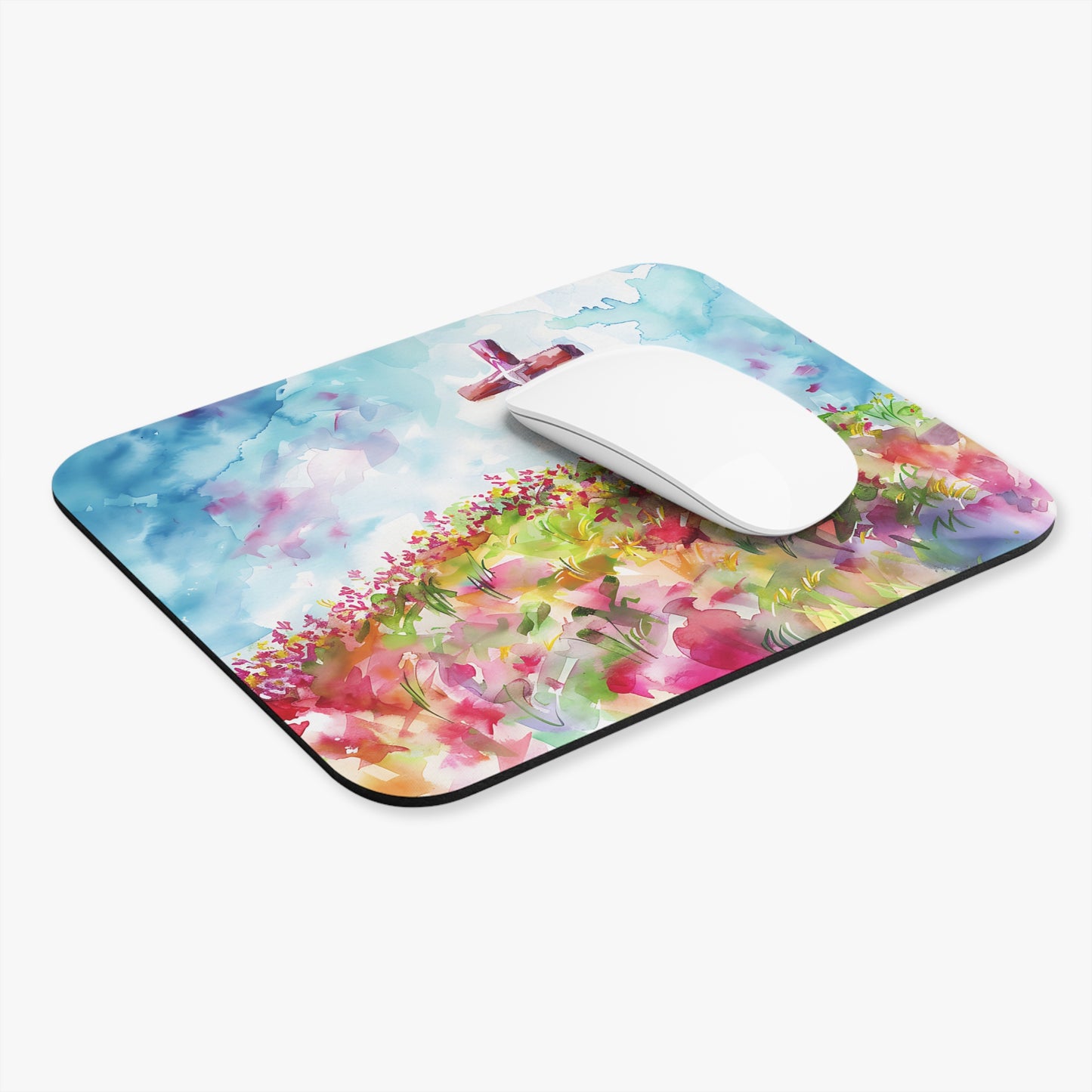 Watercolor Cross | Mouse Pad (Rectangle)